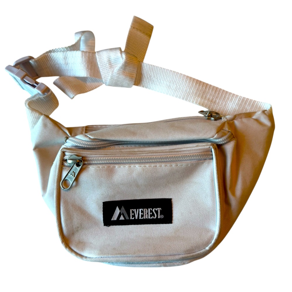 Vintage 90s Everest White Fanny Hip Pack Belt Bag NICE